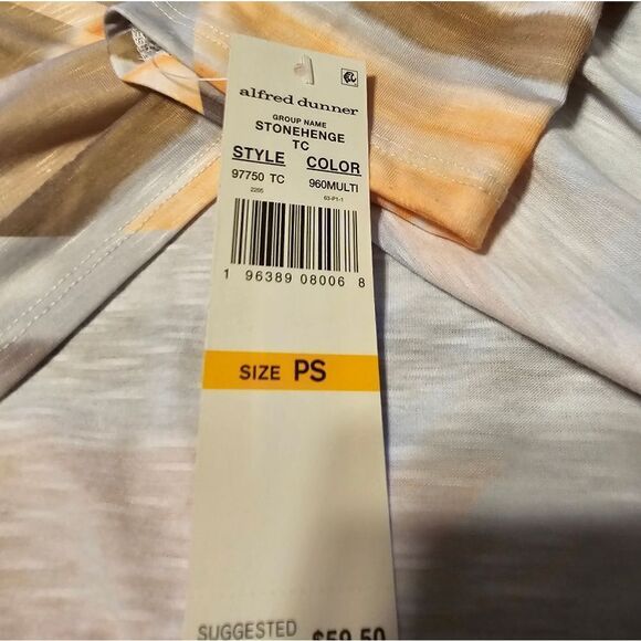 Alfred Dunner top long sleeve Women's PS Stonehenge multicolored NWT - Picture 7 of 8